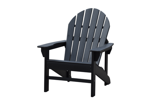 MOSS MOSS-OG006N - Chaise classique Adirondack, structure noire et siège noir