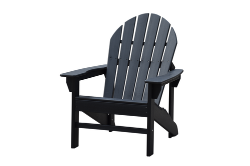 Adirondack Modern Chair in HDPE structure BLACK seat BLACK