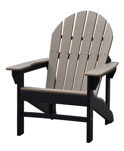 Chaise Adirondack Moderne en structure HDPE assise NOIRE TAUPE