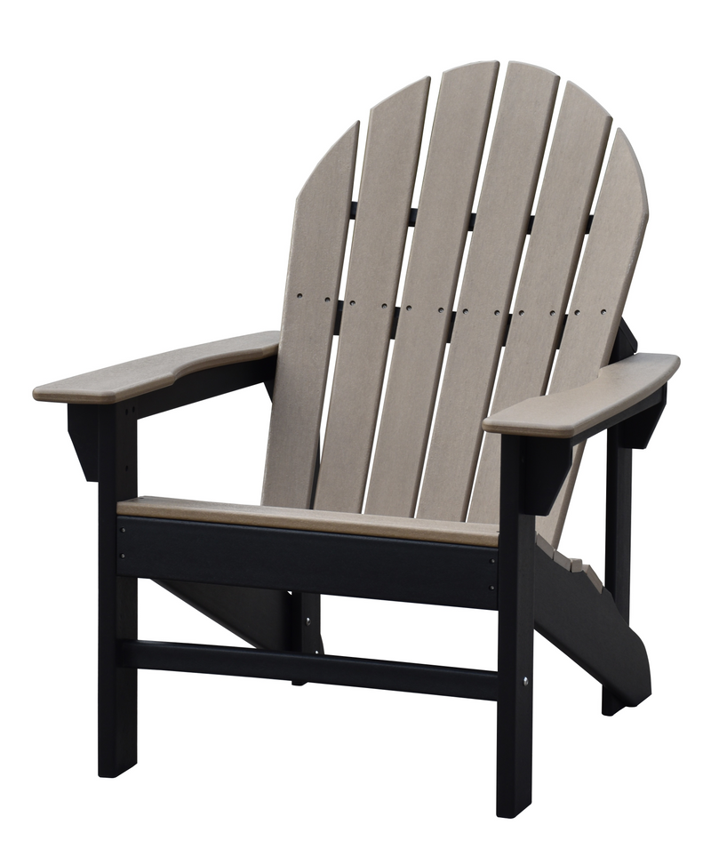 Chargez l&#39;image dans la visionneuse de la galerie, Adirondack Modern Chair in HDPE structure BLACK seat TAUPE
