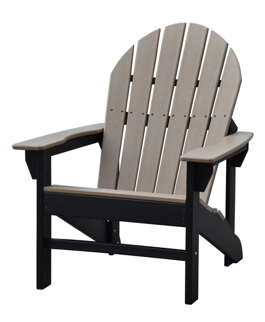 Adirondack Modern Chair in HDPE structure BLACK seat TAUPE
