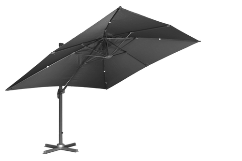 MOSS MOSS-T1203C - Parasol suspendu carré charbon de bois de 11'