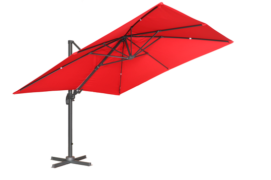 MOSS MOSS-T1203R - Parapluie suspendu carré rouge de 11'