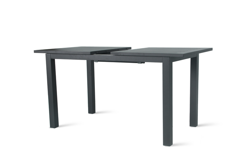 Chargez l&#39;image dans la visionneuse de la galerie, MOSS MOSS-T206C - Collection Akumal, Table extensible en aluminium anthracite avec lattes en aluminium anthracite et mécanisme papillon 71&quot;(95&quot; avec extension) x 39&quot; x H 29,1&quot;
