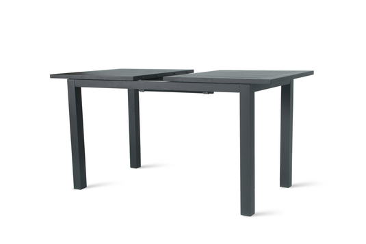 MOSS MOSS-T206C - Collection Akumal, Table extensible en aluminium anthracite avec lattes en aluminium anthracite et mécanisme papillon 71