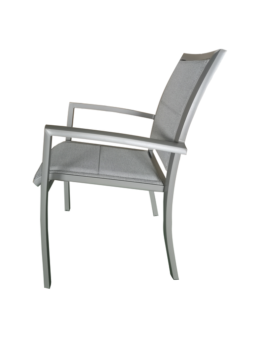 MOSS MOSS-T316TMRP - Chaise en aluminium taupe + textilène coussiné Taupe Mix