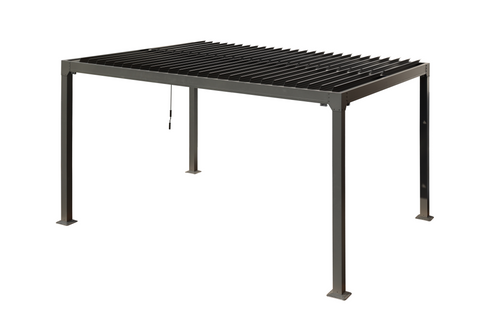 MOSS MOSS-WH1010 - Pergola en aluminium noir 10'x10' avec lames verticales réglables