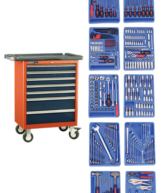 363PC METRIC MECHANIC TOOL SET WITH ROLLER CABINET