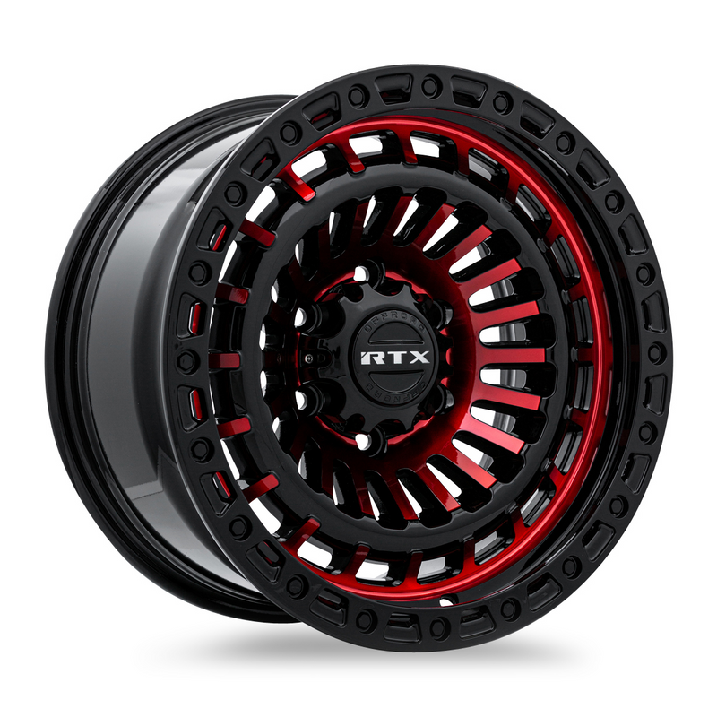 Chargez l&#39;image dans la visionneuse de la galerie, RTX® (Offroad) • 083094 • Moab • Noir brillant rouge usiné • 18x9 6x139.7 ET0 CB106.1
