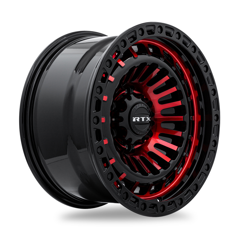 Chargez l&#39;image dans la visionneuse de la galerie, RTX® (Offroad) • 083094 • Moab • Noir brillant rouge usiné • 18x9 6x139.7 ET0 CB106.1
