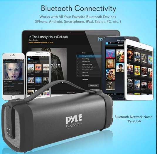 Pyle PBMSQG5 - Wireless Portable Bluetooth Stereo Speaker - RACKTRENDZ
