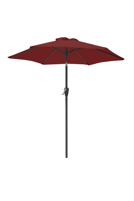Patio Zone MOSS-T1206R - Red 7' Tilting table umbrella, without base