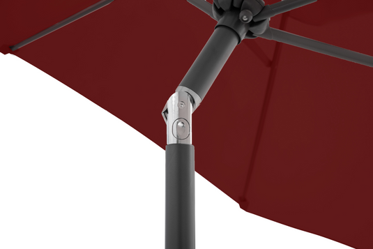 Patio Zone MOSS-T1206R - Red 7' Tilting table umbrella, without base