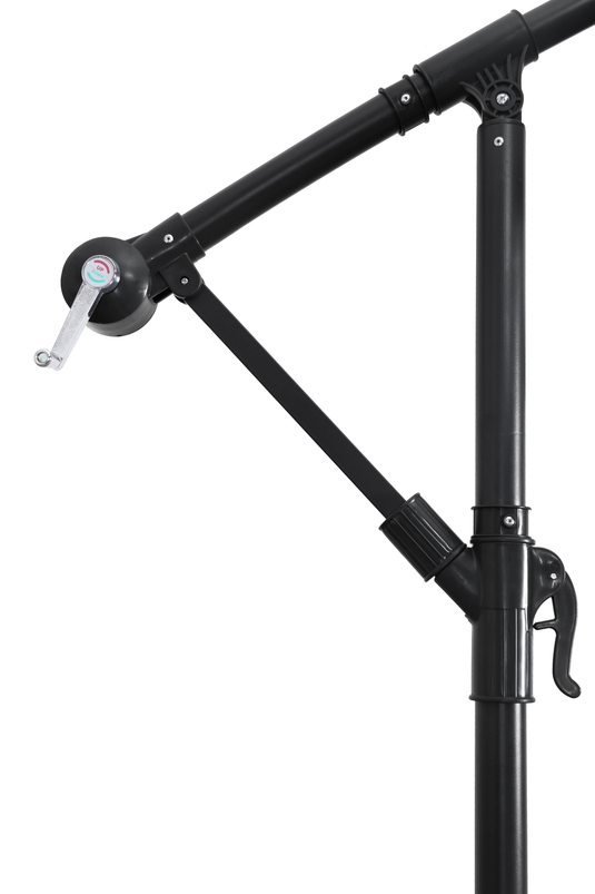 Patio Zone PZ-0501N - Parasol inclinable et décalé de 10 pi en polyester protégé contre les UV - Noir