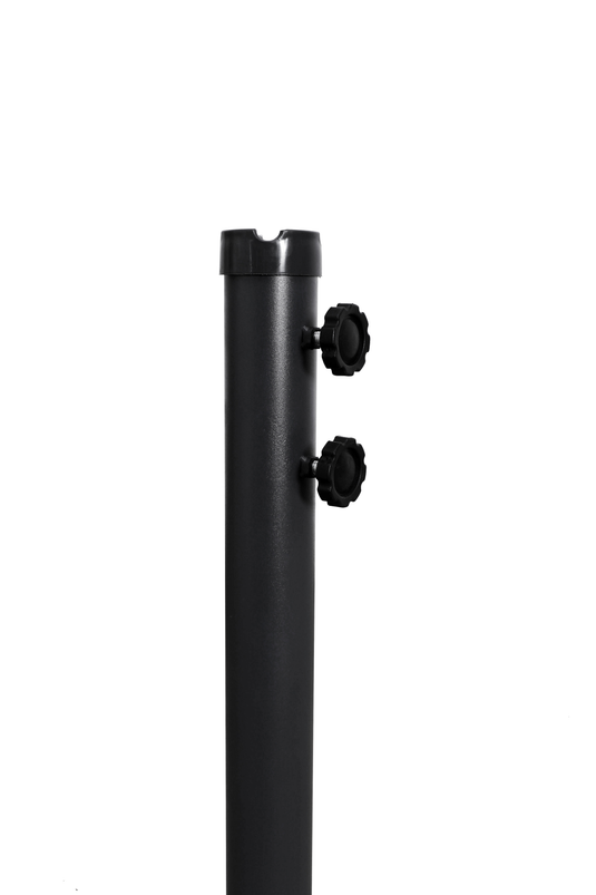 Patio Zone PZ-0501N - Parasol inclinable et décalé de 10 pi en polyester protégé contre les UV - Noir