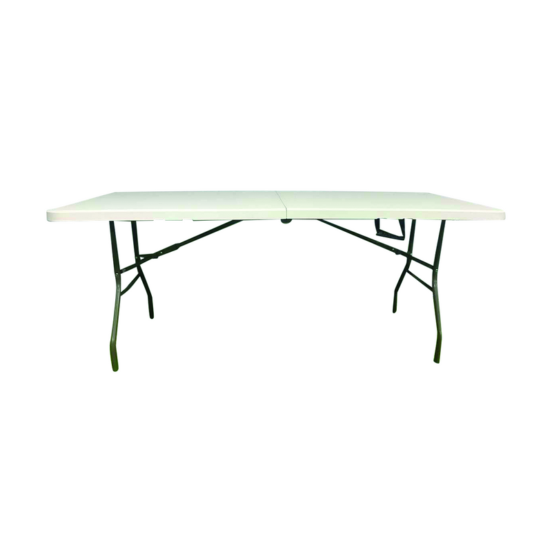 Chargez l&#39;image dans la visionneuse de la galerie, 6&#39; Steel folding table with HDPE tabletop WHITE

