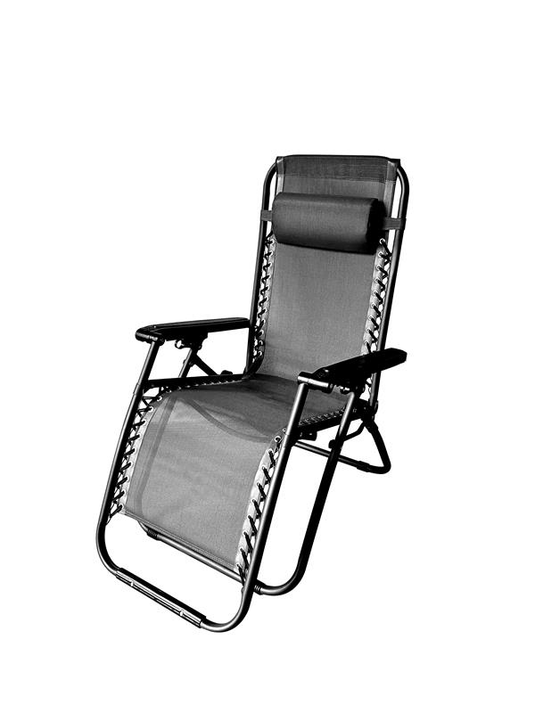 Patio Zone PZ-PM001N - 0-Gravity Black Steel chair and 2x2 textilene mesh