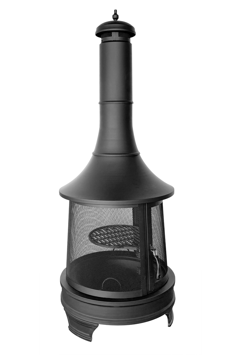 Chargez l'image dans la visionneuse de la galerie, Patio Zone PZ-VS002N - Foyer d'extérieur en acier 30" x 70" avec grille de cuisson NOIR
