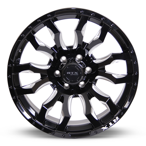 RTX® (Offroad) • 082860 • Patton • Gloss Black Milled Spoke • 20x9 8x180 ET18 CB125