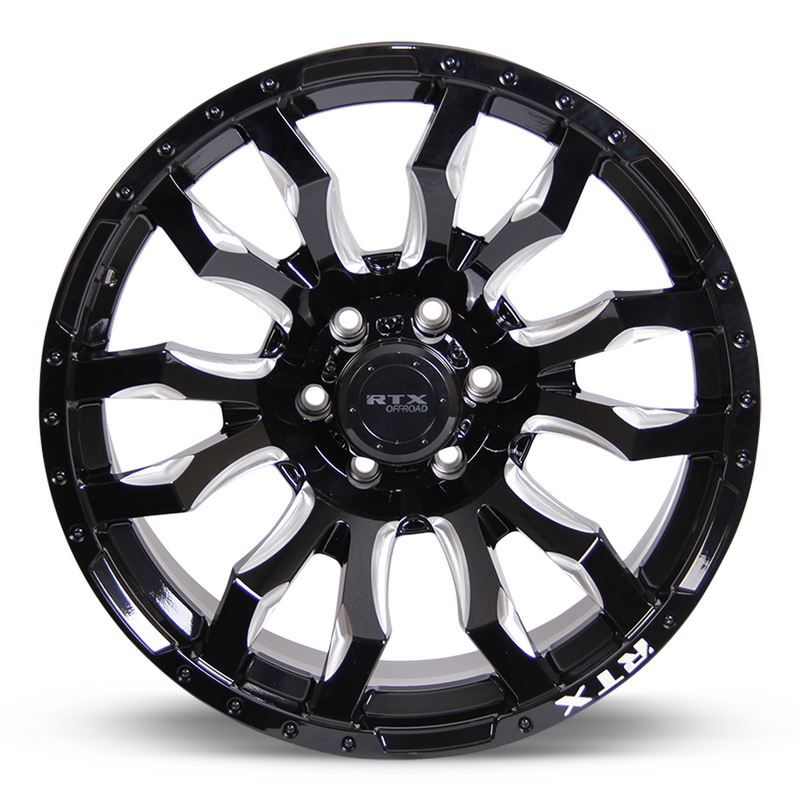 Load image into Gallery viewer, RTX® (Offroad) • 082957 • Patton • Gloss Black Milled Spoke • 20x9 6x135 ET10 CB87.1
