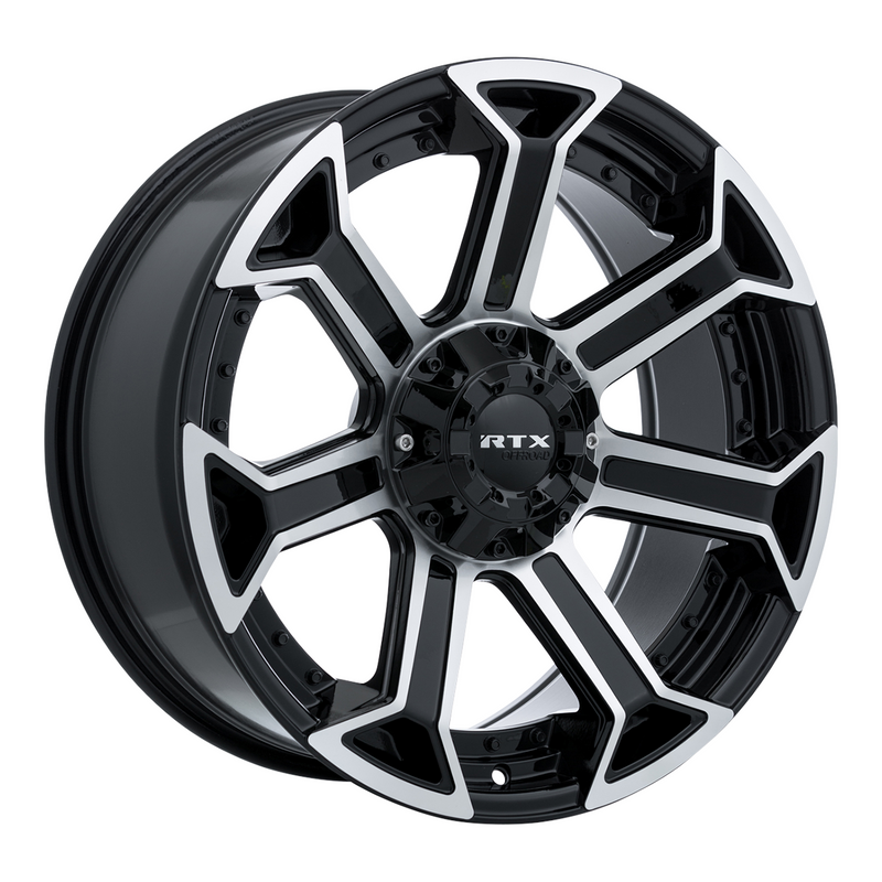 Load image into Gallery viewer, RTX® (Offroad) • 082998 • Peak • Gloss Black Machined • 20x10 6x135 ET-18 CB87.1
