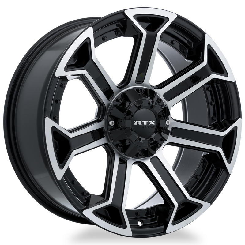 Load image into Gallery viewer, RTX® (Offroad) • 083009 • Peak • Gloss Black Machined • 22x10 6x139.7 ET-18 CB106.1
