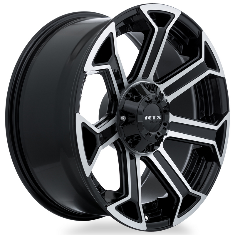 Load image into Gallery viewer, RTX® (Offroad) • 082921 • Peak • Gloss Black Machined • 20x9 6x135/139.7 ET0 CB87.1
