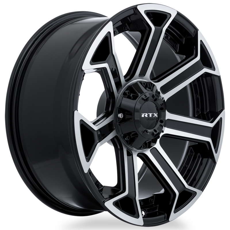 Load image into Gallery viewer, RTX® (Offroad) • 083009 • Peak • Gloss Black Machined • 22x10 6x139.7 ET-18 CB106.1

