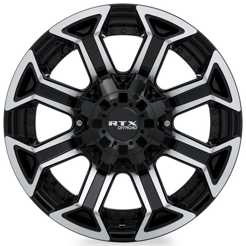 RTX® (Offroad) • 083005 • Peak • Noir brillant usiné • 20x10 8x180 ET-18 CB125