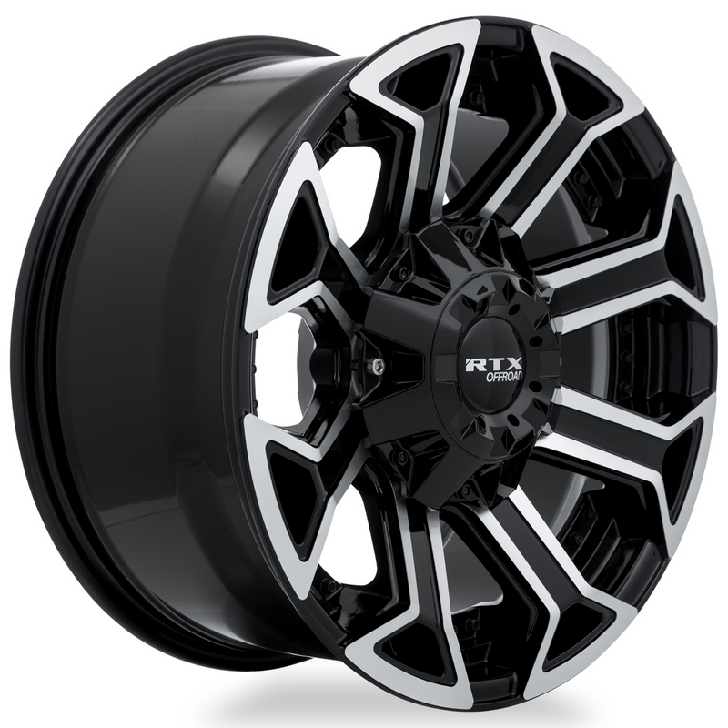 Chargez l&#39;image dans la visionneuse de la galerie, RTX® (Offroad) • 083005 • Peak • Gloss Black Machined • 20x10 8x180 ET-18 CB125
