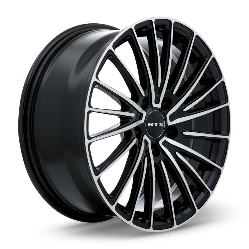 Load image into Gallery viewer, RTX® (RTX) • 083051 • Polar • Gloss Black Machined • 17x7.5 5x114.3 ET40 CB73.1
