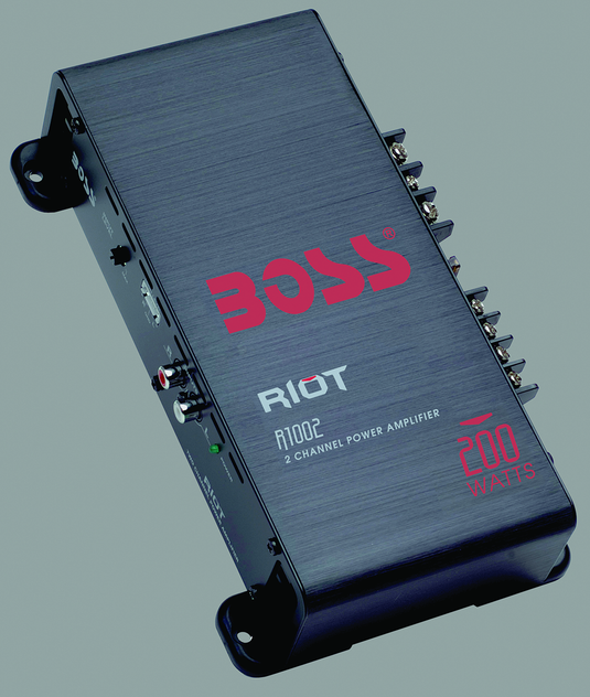 Boss R1002 Riot Amplifier 2 channel Class A/B 200W 5.25"L x 9"W x 2"H - RACKTRENDZ
