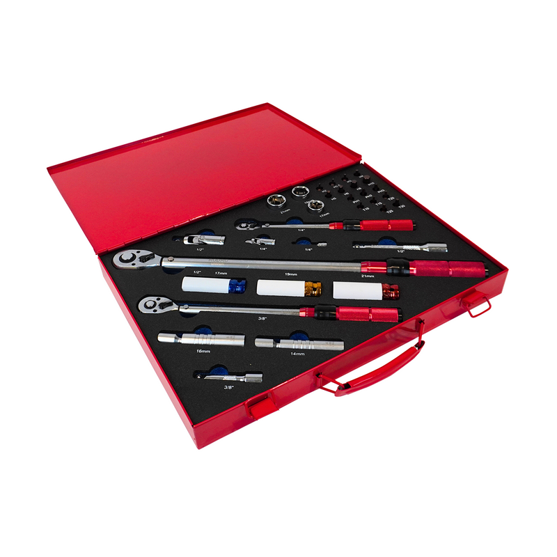 Load image into Gallery viewer, Rodac RD1222 - Torque Wrench Kit with 1/2&quot;, 3/8&quot; and 1/4&quot; Drives
