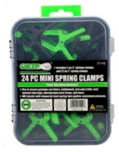 Grip RD31142 - Mini Spring Clamps Assortment - 24 Pieces - RACKTRENDZ