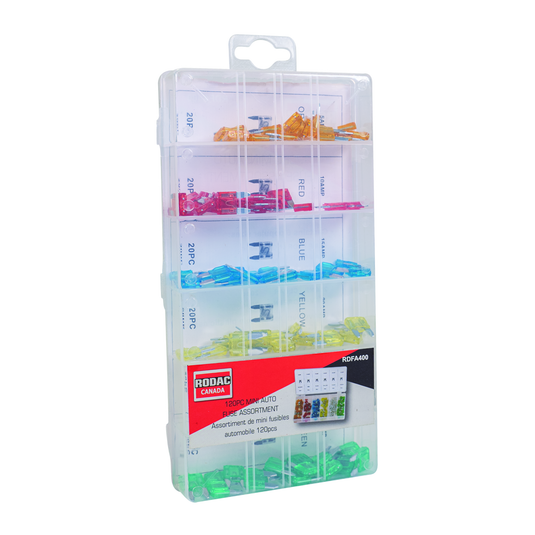 Rodac RDFA400 - ATO Fuse Assortment - 100 Mini Pieces