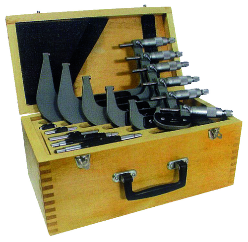 Rodac RDMM6 - Micrometer Kit with Accessories and Storage Case - 6 Pieces