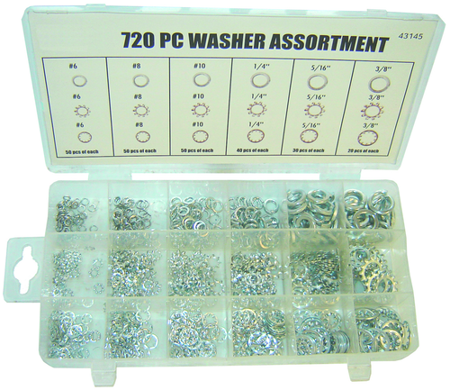 Rodac RDXA720 - Lock Washer Assortment - 720 Pieces