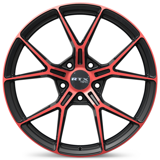 RTX® (R-Spec) • 083316 • RS01 • Noir brillant usiné rouge • 20x9 5x114,3 ET35 CB73,1