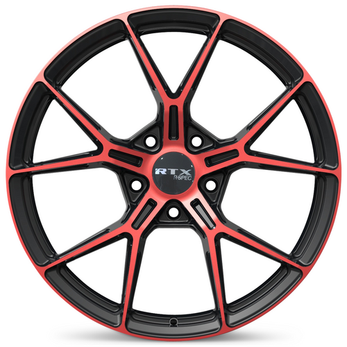 RTX® (R-Spec) • 083312 • RS01 • Noir brillant usiné rouge • 18x8 5x114,3 ET38 CB73,1