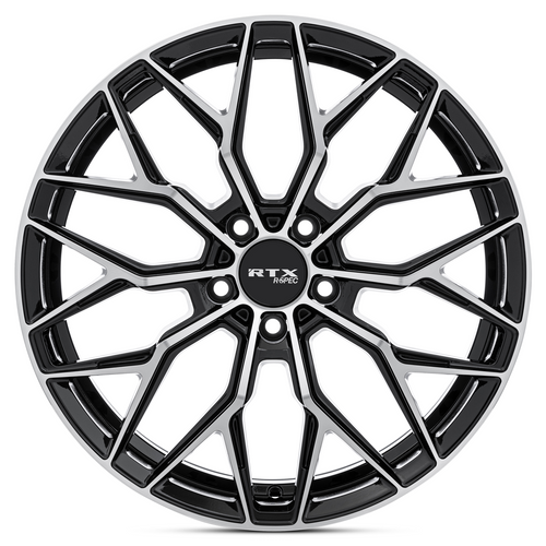 RTX® (R-Spec) • 083155 • RS02 • Noir brillant usiné • 19x8,5 5x114,3 ET38 CB67.1