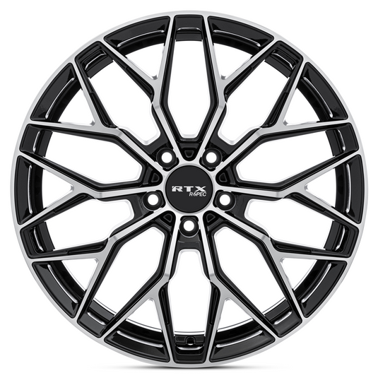 RTX® (R-Spec) • 083155 • RS02 • Noir brillant usiné • 19x8,5 5x114,3 ET38 CB67.1