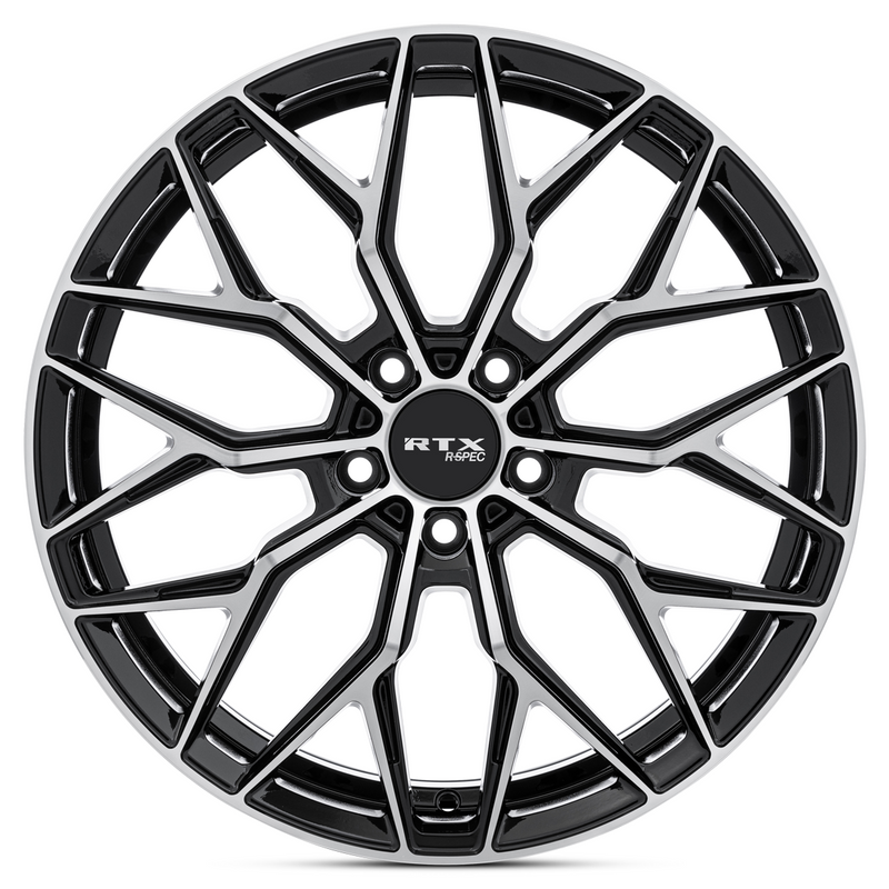 Load image into Gallery viewer, RTX® (R-Spec) • 083156 • RS02 • Gloss Black Machined • 20x8.5 5x114.3 ET38 CB67.1
