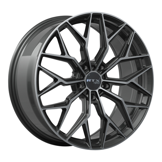 RTX® (R-Spec) • 083155 • RS02 • Noir brillant usiné • 19x8,5 5x114,3 ET38 CB67.1