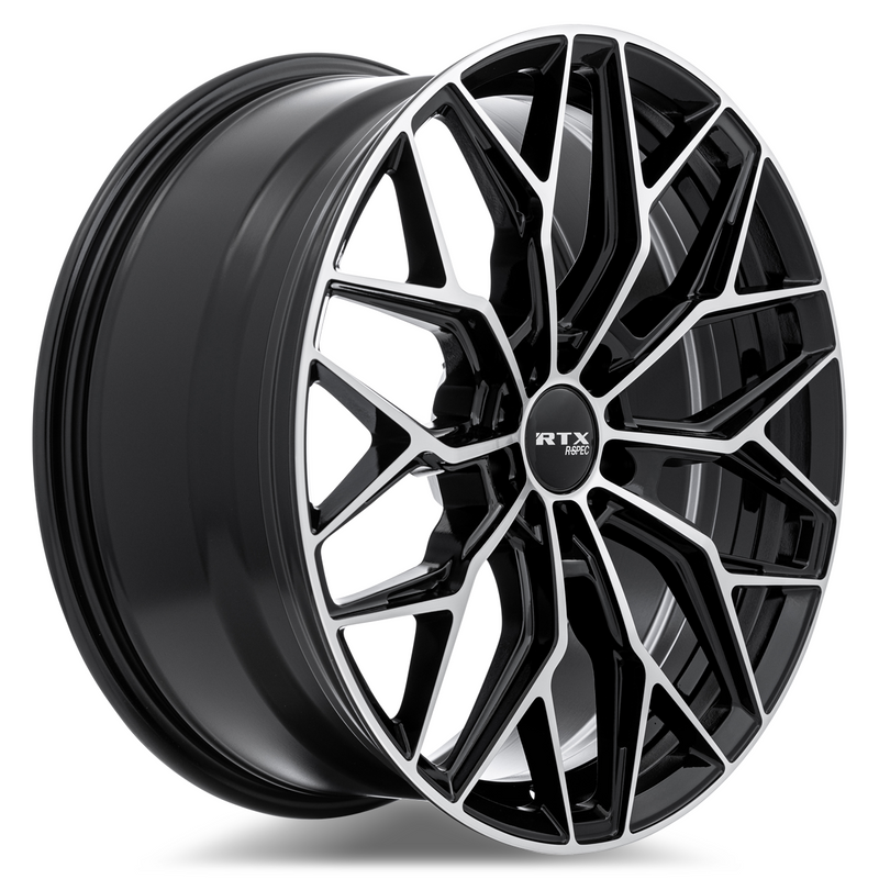 Load image into Gallery viewer, RTX® (R-Spec) • 083156 • RS02 • Gloss Black Machined • 20x8.5 5x114.3 ET38 CB67.1
