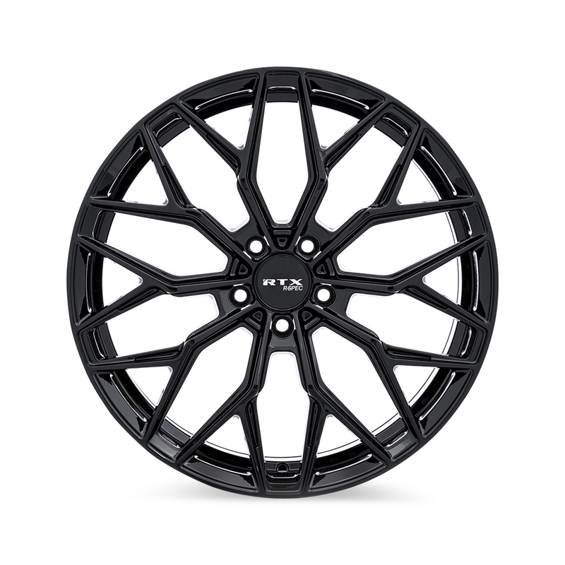 Load image into Gallery viewer, RTX® (R-Spec) • 083182 • RS02 • Gloss Black • 19x8.5 5x114.3 ET38 CB73.1
