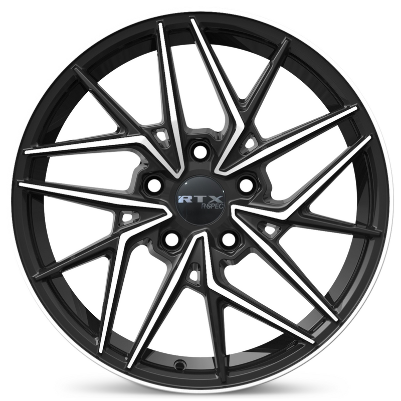 Load image into Gallery viewer, RTX® (R-Spec) • 083324 • RS11 • Gloss Black Machined • 20x8.5 5x114.3 ET38 CB73.1
