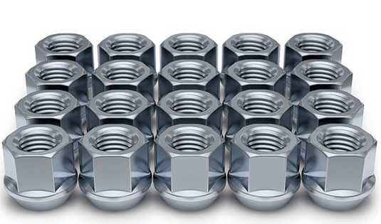 RTX® • KITN070219-20 • Kits d'écrous de roue • Écrous de roue hexagonaux à extrémité ouverte et clé • 20 écrous • Zinc • Coniques • 1/2