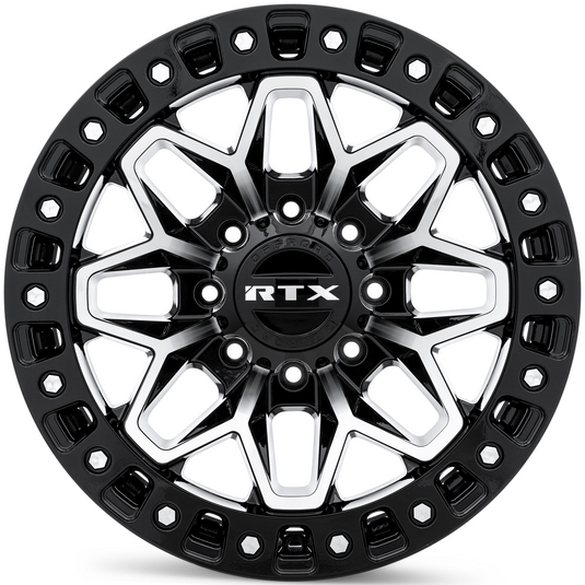 RTX® (Offroad) • 083204 • Zion • Noir brillant usiné • 20x9 8x165.1 ET20 CB125