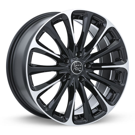 RTX® (RTX) • 081670 • Poison • Noir usiné • 17x7,5 5x110 ET38 CB65.1
