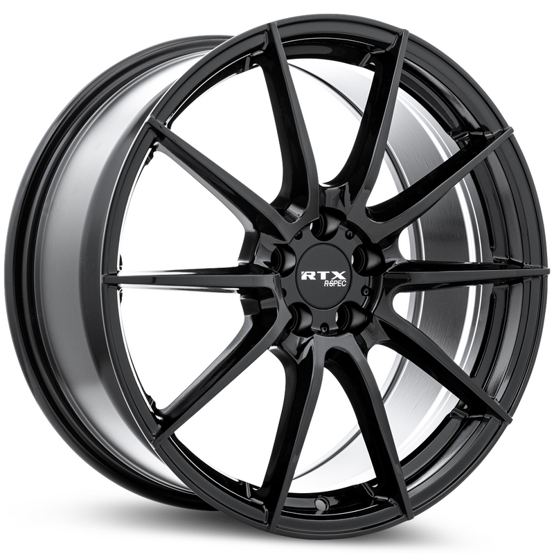 Load image into Gallery viewer, RTX® (R-Spec) • 083244 • RS03 • Gloss Black • 18x8 5x100 ET40 CB67.1
